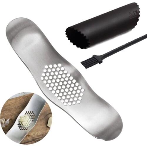 Household Manual Garlic Press 1Pcs Stainless Garlic Press Device Kitchen Press Squeezer Ginger Garlic Tools Kitchen Accessories