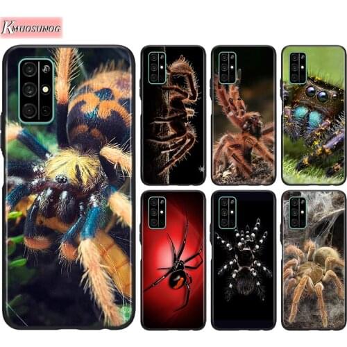 Black Cover Spider fly-flap Animal for Huawei Honor 30 20S Pro 10i 9C 9A 9S 9X 8X 10 9 Lite 8 8A 7A Pro Lite Phone Case