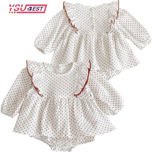 0-3Yrs Infant Baby Rompers Baby Girls Long Sleeve Floral Clothes Rompers 2021 Spring Autumn Baby Girls Rompers Ruffle Cotton