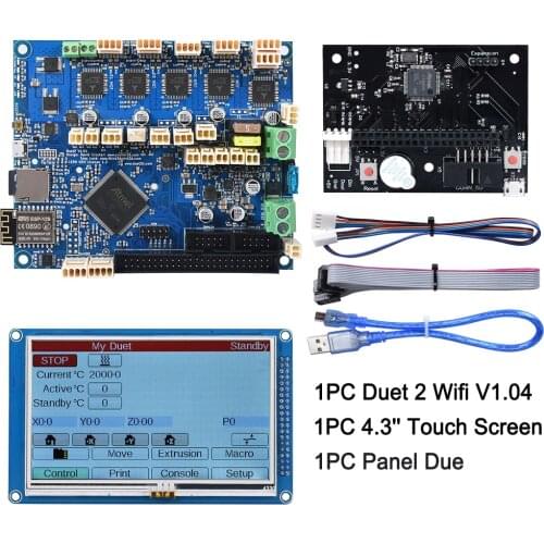 Duet 2 Wifi V1.04 Cloned DuetWifi 32 Bit Board With 4.3" PanelDue Touch Screen Controller Expansion Board 3D Printer Parts