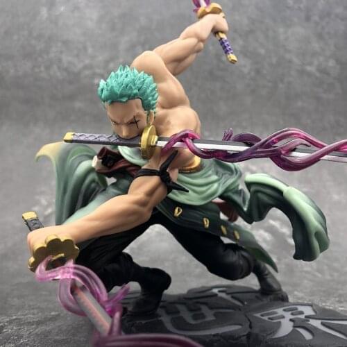 22cm One Piece Anime Zoro PVC Action Figure Collectible Model gift For Car Home Decoration Toys