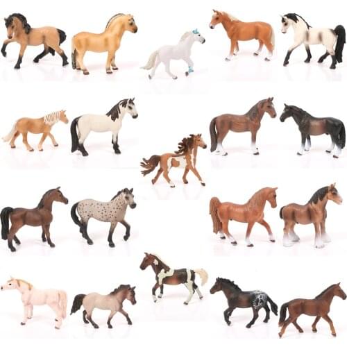 Simulated Quarter Kleizdale Hanover Appalazsa Solid Animal Horse Model Action Figure Learning farm stable figure Model kid toy