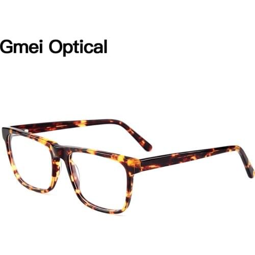 Gmei Optical Acetate Square Full Rim Men Optical Glasses Frames Women Myopia Presbyopia Glasses Frame With Spring Hinges YH6023