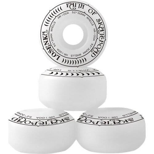 4Pcs 52mmx30mm 95A Skateboard Wheels PU Double Rocker Wheels Downspeed Sliding Wheels Skateboard Accessories