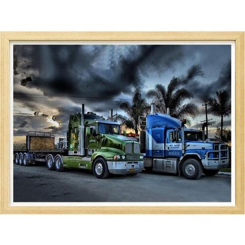 Square diamond painting Marseille truck pattern used for home decoration painting DIY handmade full diamond full diamond