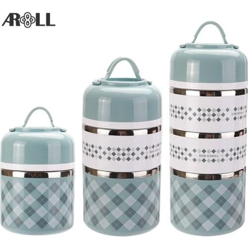 Multilayer Portable Thermal Lunch Box Stainless Steel Japanese Lunchbox Thermos Leakproof Food Container