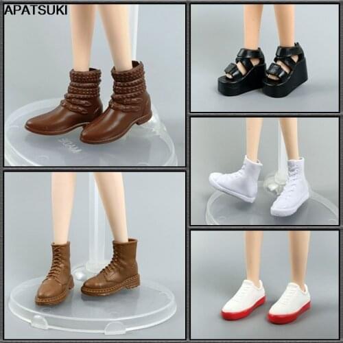 Fashion Wedge Platform Heel Doll Shoes for Blythe Summer Sandals Sneakers for Barbie 1/6 BJD Dolls Accessories Kids DIY Toys