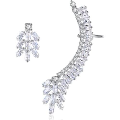 Fashion jewelry Colored zircon earrings hypoallergenic sweet butterfly Crystal from Swarovskis Woman name earrings Twins micro