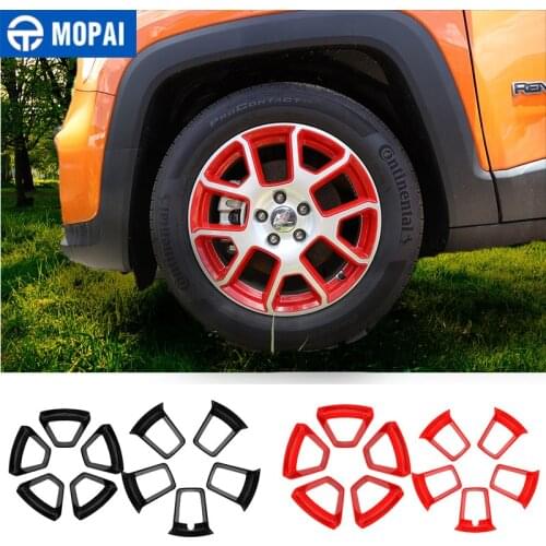 MOPAI Car Stickers for Jeep Renegade 2019+ Car Wheel Hub Decoration Cover for Jeep Renegade 2019+ Accessories