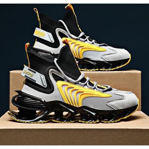 Blade Men Running Shoes Trending Spring Summer Walking Shoes Graffiti Walking shoes Personality Street Hip Hop Jogging Footwear