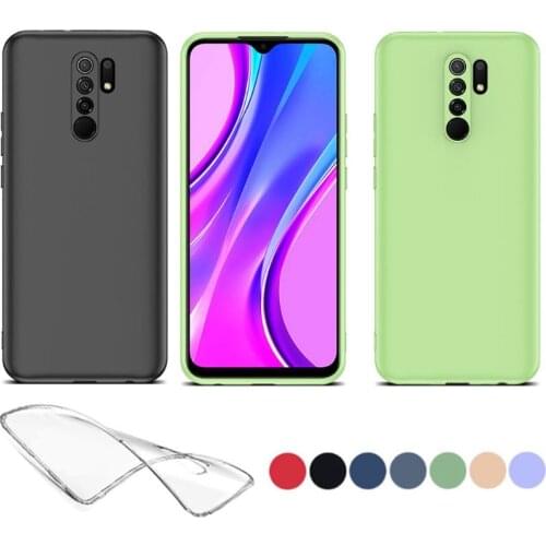 Soft cover for redmi 9 case transparent lens camera protection black purple yellow coque clear silicone case for redmi 9 cover