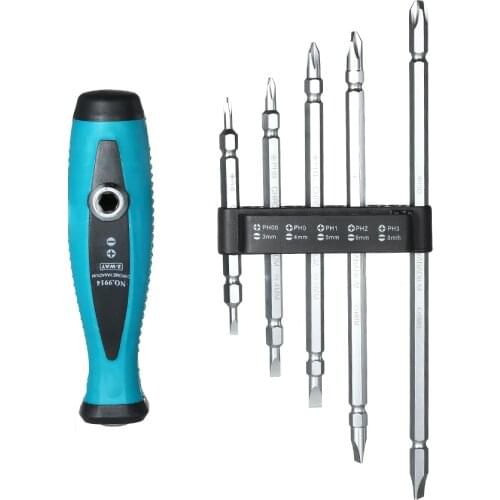 5PCS Screwdriver Kit Double Screw Head Two-Way Slotted Reversible Screwdriver Set Magnetic Screw Driver Home Repair Tool Kit