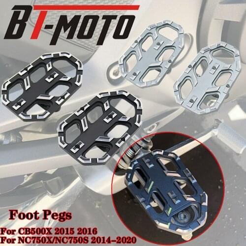 Motorcycle Foot Rests Fit For Honda NC750X NC750S 2014-2021 CB500X 2015 2016 Footboards Billet Wide Footrest Footpeg Pegs Pedals