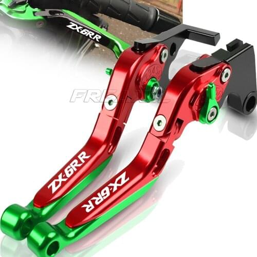 For KAWASAKI ZX6RR ZX 6RR ZX-6RR ZX636R 2005 2006 Motorcycle Adjustable Folding Extendable Brake Clutch Levers Accessories