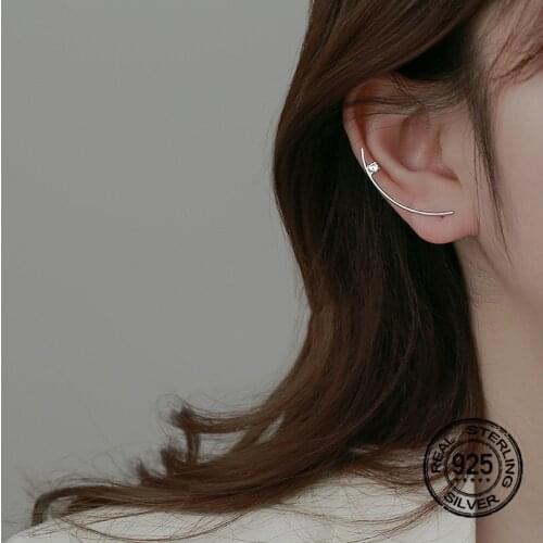 Line Stud Earrings S925 Silver Needle For Women New Trendy Simple Fashion Korea Hot Student Girlfriend Gift Party Jewelry INEFFA