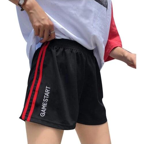 Summer Fashion Women Shorts Clothing Striped Letter Embroidery Shorts Women Loose Elastic Waist Jogger Sweatpants ​шорты женский
