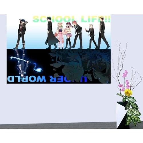 Custom Blue Exorcist Cloth Silk Fabric poster Home Decoration Wall Art New arrival Cloth Silk Fabric wall poster print