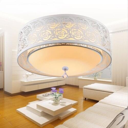 Bedroom lamp LED ceiling lamp warm romantic wedding room lamp modern round minimalist living room flower ceiling lights LU817340