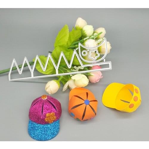 DIY decoration for hats, peaked caps, sun hats, metal cutters, paper crafts, scrapbooks, cardboard photo albums