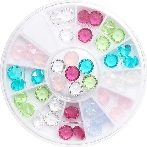 Nail Art Decorations Shinning Resin Gems DIY Nail Tips Adesivo Para Unha Supplies Acrilico Stones Crystal Charms Manicure 5 Box