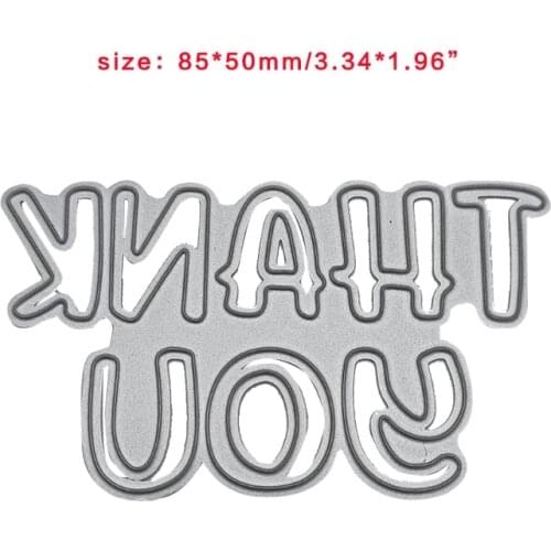 W3JE Thank You Metal Cutting Dies Stencil DIY Scrapbooking Album Paper Card Template Mold Embossing Decoration