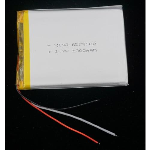 XINJ 3.7V 5000mAh 3wires for thermistor Lithium Polymer Battery li-po 6573100 For Game jxd s7800b E-book ipod PAD Portable PSP