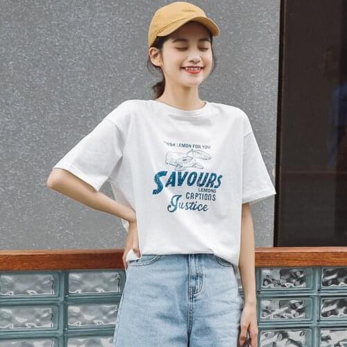 YUAZHOQI Women's T-shirts With Inscriptions