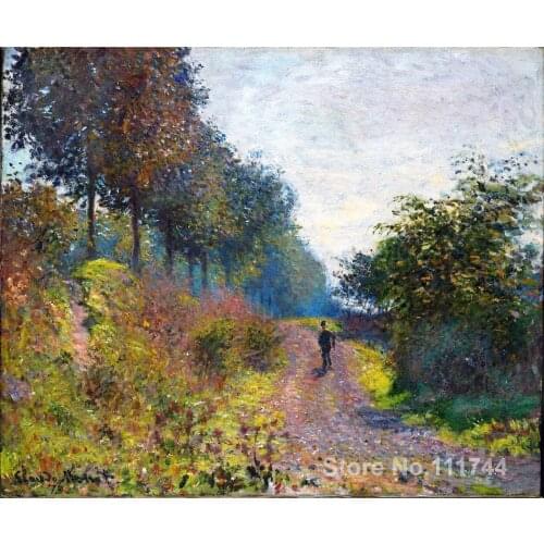 The Sheltered Path Claude Monet garden oil painting reproduction Hand painted High quality