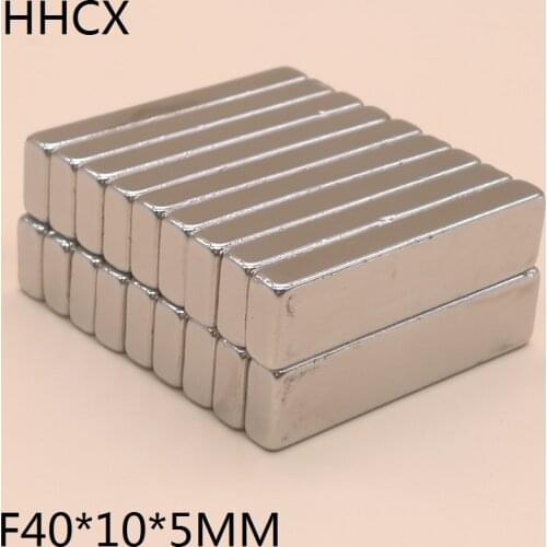 10pcs/lot Magnet 40x10x5 N38 Strong mm Square NdFeB Rare Earth Magnet 40*10*5 Neodymium Magnets