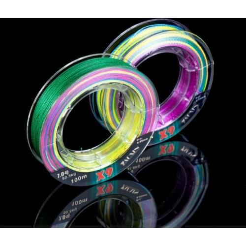 100M PE Braided Fishing Line 9 Stands 29-124LB Multifilament Fishing Line for Carp Fishing Wire for All Fishing