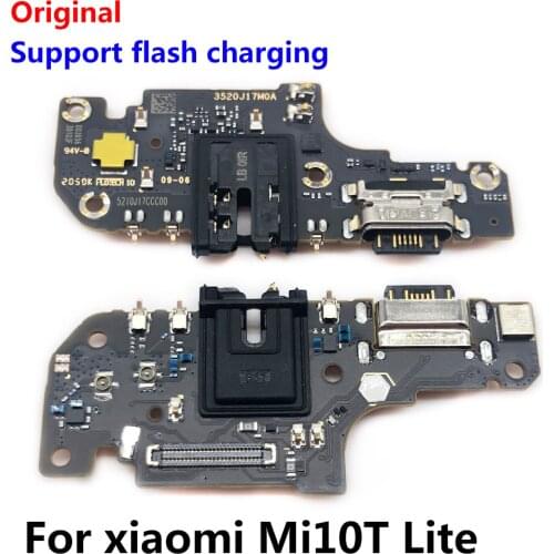 100% Original For Xiaomi Mi 10T Lite USB Charger Dock Connector Charging Board Port Microphone Flex Cable