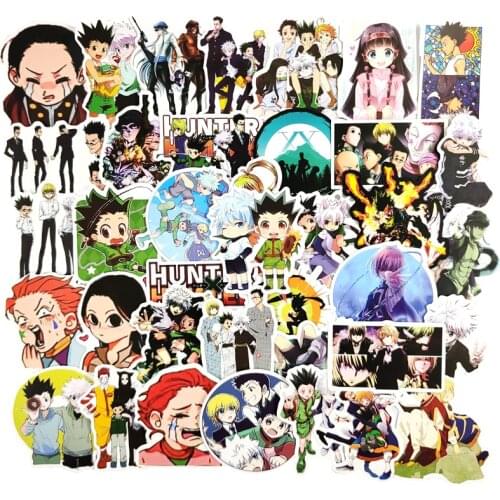 100pcs/pack HUNTER×HUNTER Japanese Anime Stickers For Refrigerator Car Helmet DIY Gift box Bicycle Guitar Notebook Skate Etc