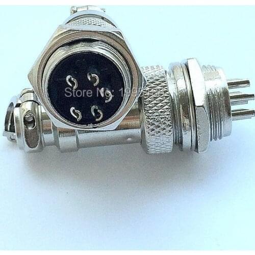 5set GX16 5 Pin Male & Female Diameter 16mm Wire Panel Connector GX16 Circular Connector Aviation Socket Plug