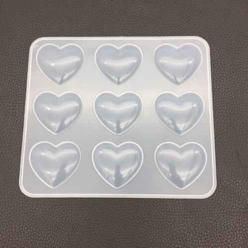 9 Cup Heart Chocolate Silicone Dessert Mould Baking Cupcake Resin Jewelry Mold Jy15 20 Dropship