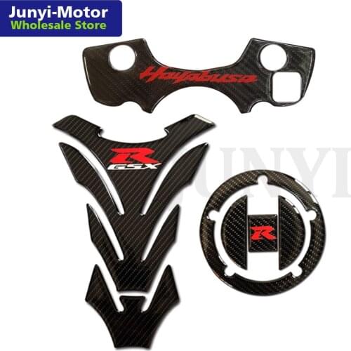 Tank Pad Gas Cap Cover Sticker For Suzuki Hayabusa GSX1300R K8 K9 K10 L1 L2 Front End Upper Top Clamp Carbon Motorcycle Decal
