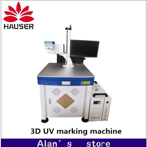 Free shipping, 3D 3w 5w UV laser engraver machine laser marking machine glass metal plastic marking machine