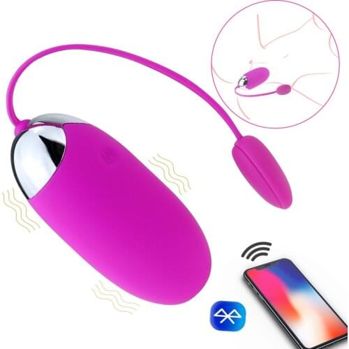 Bullet Vibrators with iOS Android APP Bluetooth Wireless Remote Control Vibrating Egg Vibrator Ball 12 Speeds Sex toys for women