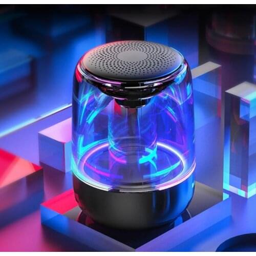 C7 Portable Bluetooth 5.0 Speaker Transparent LED Luminous Subwoofer TWS 6D Surround HIFI Stereo Cool Audio For Mobile Phone