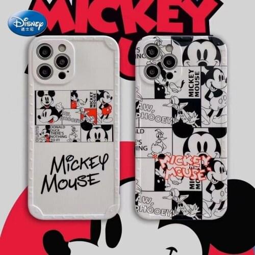 2021 Disney Mickey Mouse Minnie Phone Case For iphone 12pro 12 Pro Max 11 Pro Max Soft IMD Cover For iphone X XR XS MAX 7 8 Plus