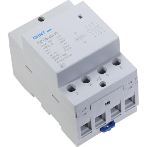 CHNT NCH8-40/40 4 Pole 40A 4 NO DIN rail contactor household modular contactors Modular AC Contactor