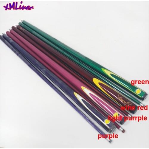 Xmlivet colorful carbon Pool Billiards cue sticks in 9.5mm snooker cues 1/2 split Billiards accessories