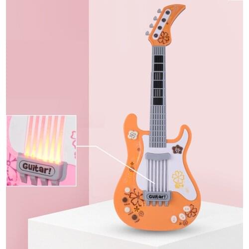 Kids Musical Guitar Electric Musical Toy Instrument with 4 Play Modes Lights & Musics for Boys and Girls