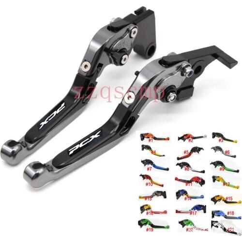 Design Laser Engraved Logo For Honda PCX125 PCX 150 PCX 125 150 2010-2017 2014 2015 2016 Black Motorcycle Brake Clutch Lever