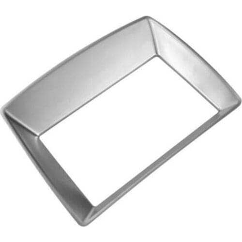 For Ford Edge 2015-2020 ABS Silver Central Console Navigation Frame Trim