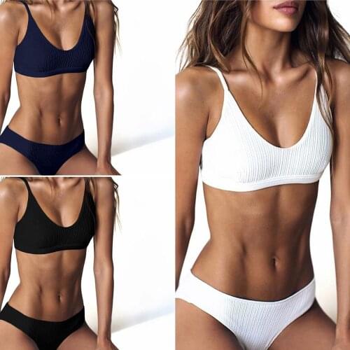 Elasticity Sport Bikini Set 2019 Sexy Bikini Swimwear Women Push Up Swimsuit Bandage Brazilian Bikini female Maillot De Bain