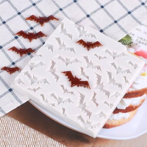 Halloween Molds Halloween Bats Silicone Mold Cake Border Cupcake Fondant Cake Candy Clay Chocolate Gumpaste Moulds