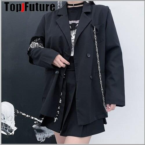 Blood of thorns dark minority chain long sleeve suit punk street girl coat suit UNIFORM SUIT SWEATER
