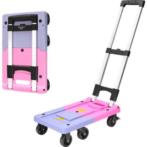 Colorful Heavy Duty Transport Tool Carts Platform Truck Cart Folding Platform Trolley Truck