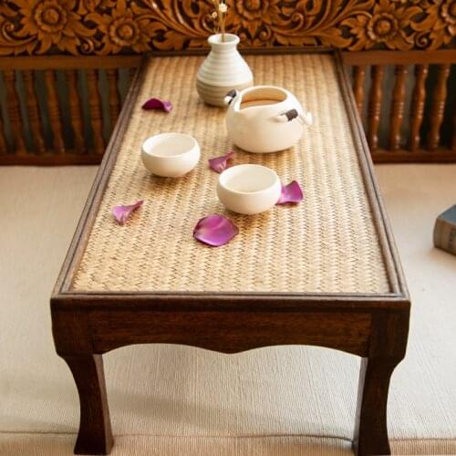 Japanese Retro Style Interior Solid Wood Furniture Coffee Tea Living Room Low Table Rectangular Tatami