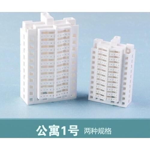 Model of commercial building of 1:500apartment building and 1:800 commercial building in a small residential building in the san